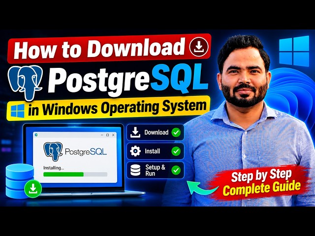 How to Install PostgreSQL on Windows 10/11 🔥 | PostgreSQL + pgAdmin Complete Setup (2026)