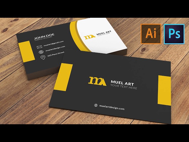 #businesscard #mockup Design Business Card & Make The Mockup - Adobe Ilustrator Tutorial
