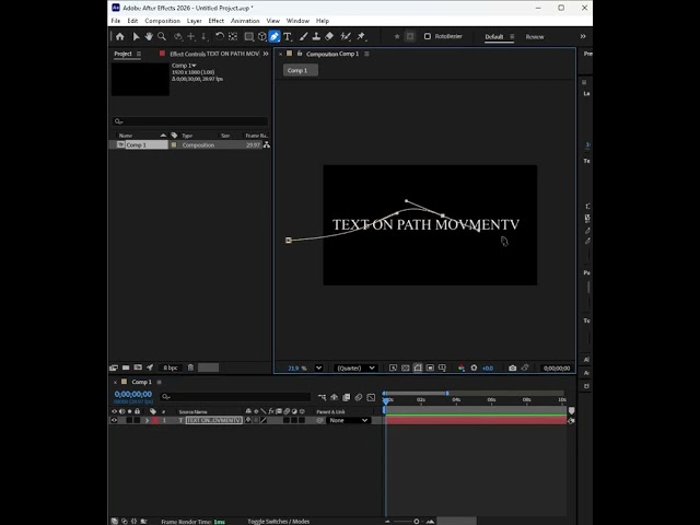after effects tutorial video how to animate text on path episode 64
