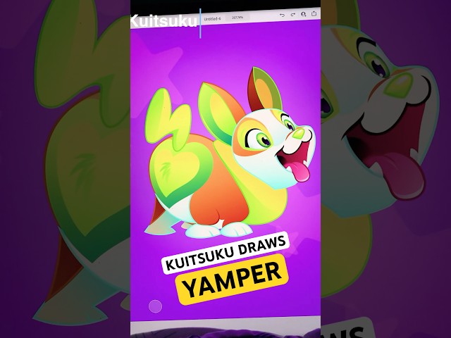 Kuitsuku Draws Yamper! #shorts