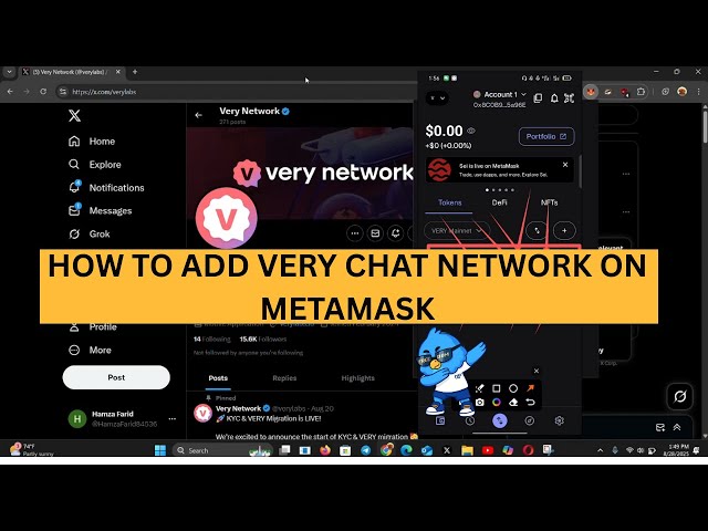 How to Add VERY CHAT NETWORK to MetaMask in 2025 | Full Wallet Setup Guide | $VERY ON METAMASK