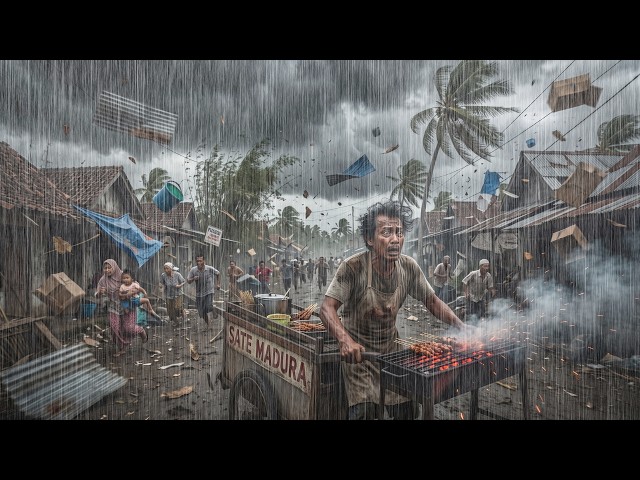 🌪️⚡ THE STORM FINALLY HIT! Heavy Rain, Strong Winds & Lightning Shake the Village 🌧️