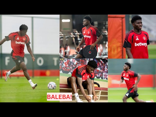 Yes 🤯! Carlos Baleba FIRST Man United training, see Baleba training at Carrington.