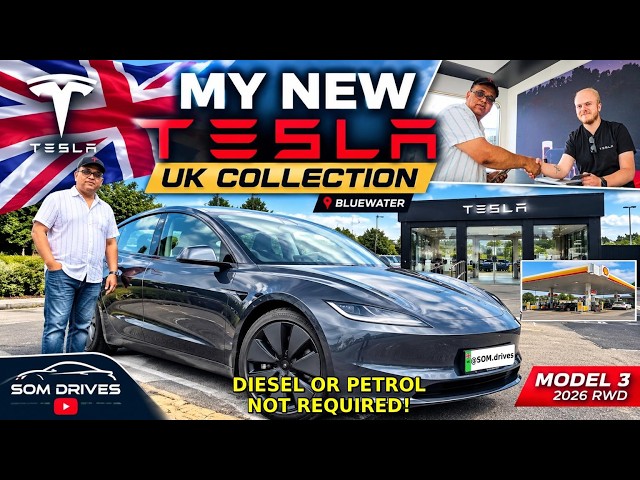 Collecting Our NEW Tesla Model 3 (2026) RWD Standard | Walkaround, Features & First Impressions! ⚡🇬🇧