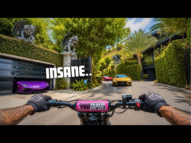 I TOOK MY E-BIKE DEEP INTO HOLLYWOOD’S EXOTIC CAR STREETS (insane)