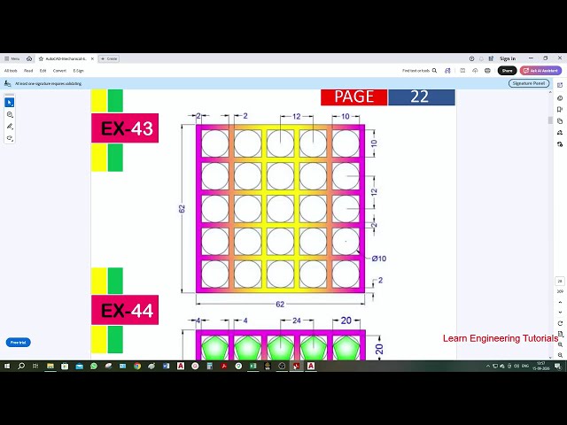 AutoCAD Mechanical Engineering Exercises - 43