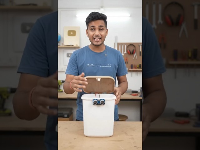 I Made a Smart Automatic Dustbin Using Arduino🤖 #shorts