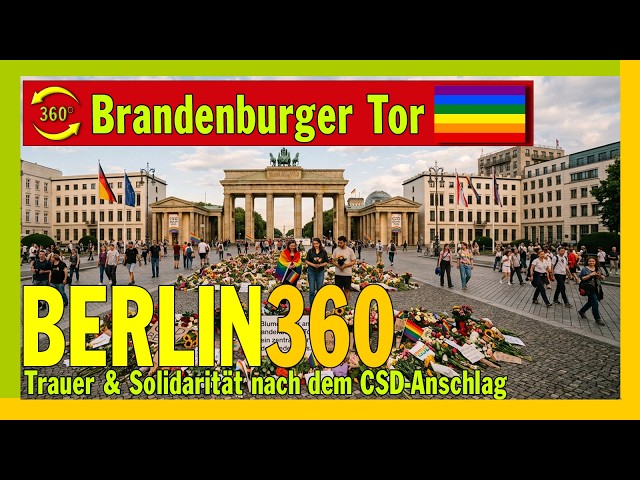 Blumenmeer am Brandenburger Tor – ein Ort des Gedenkens nach dem Anschlag auf den CSD in Berlin