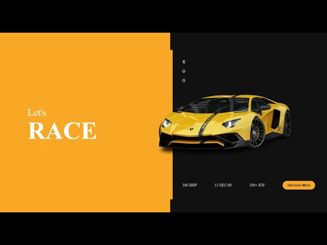 Stunning Car Racing Landing Page using HTML & CSS