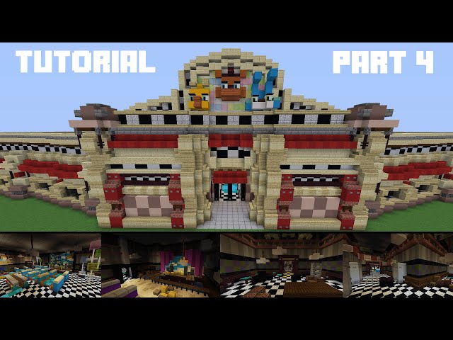 Minecraft Tutorial: Freddy Fazbear's Pizzeria Restaurant (FNAF 2) - Part 4