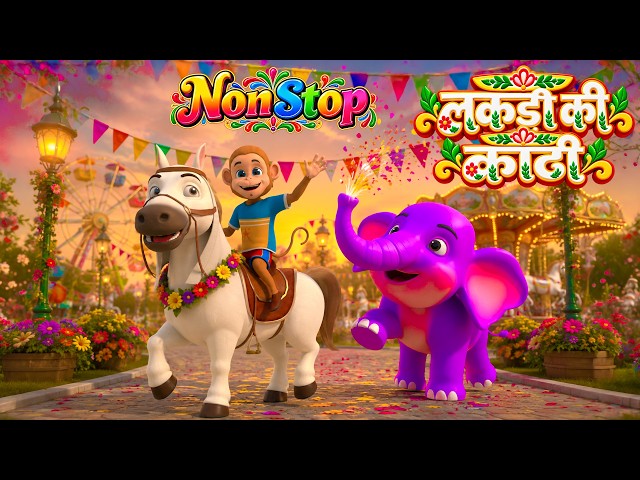 Lakdi Ki Kathi | & Fun Non-Stop Nursery Rhymes | Nonstop Hindi Rhymes for Kids