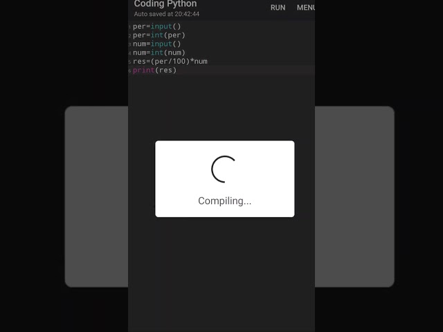 write a program to calculate percentage using python