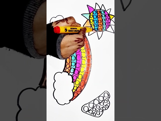 How to Draw Popit Rainbow Drawing #shorts