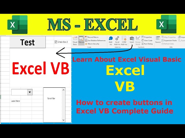 How to Create Buttons in Excel VBA and Introduction to Visual Basic Form Controls