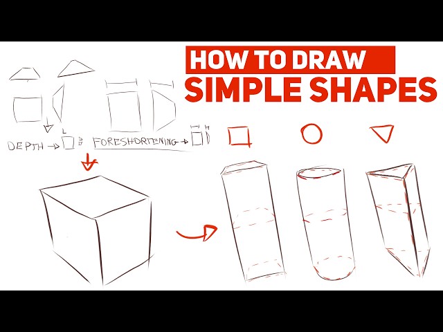 how to draw basic perspective, cubes and primitive shapes