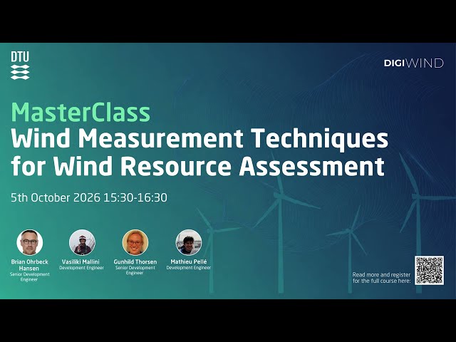 Masterclass: Wind Measurement Techniques for Wind Resource Assessment_5 Oct 2026