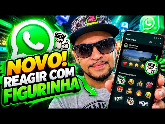 WHATSAPP   HOW TO REACT TO STATUS WITH STICKERS