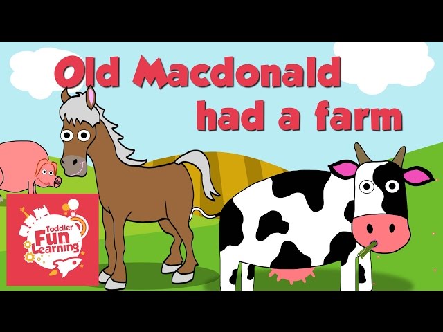 Old Macdonald Had A Farm | Toddler Fun Learning | Nursery rhyme