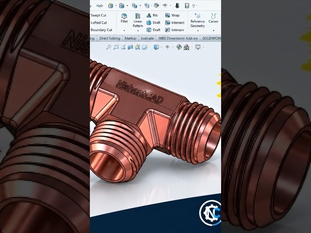 SOLIDWORKS T-Joint Modeling Tutorial | 3D Part Design Step by Step | https://youtu.be/WLOmmTXq4Kw