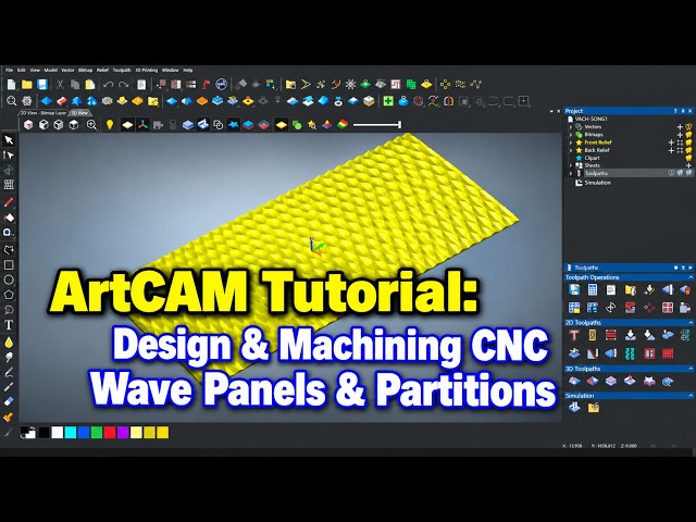 ArtCAM: CNC Wave Board & Partition Design and Machining Guide.#artcam #3d