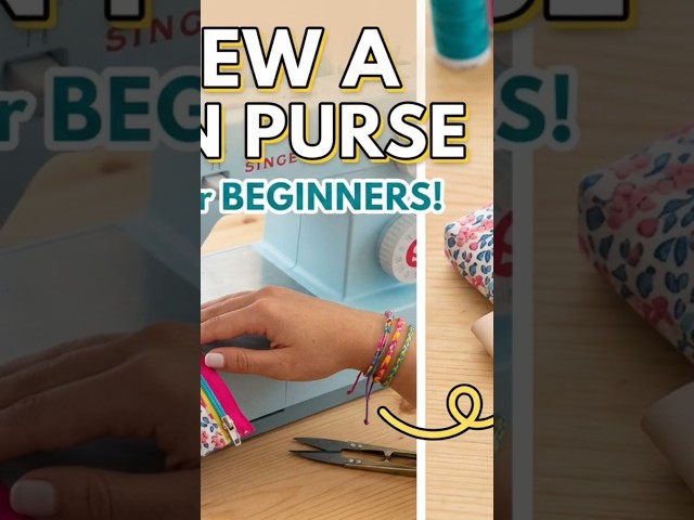 How To Sew A DIY Zipper Coin Purse Step By Step Easy Beginner Craft Tutorial#sewing