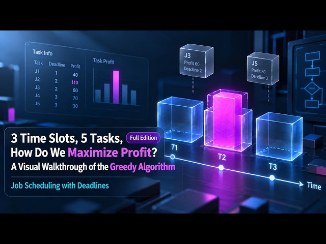 Greedy Algorithm for Job Scheduling with Deadlines — Visualized Step by Step