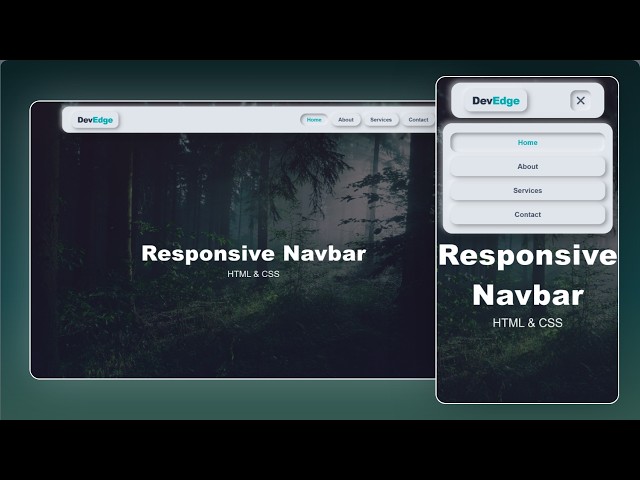 Responsive Navbar with Toggle Button | CSS Flexbox और Media Queries