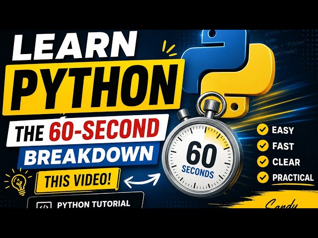 Learn Python: The 60-Second Breakdown this video | Python Tutorial for Beginners