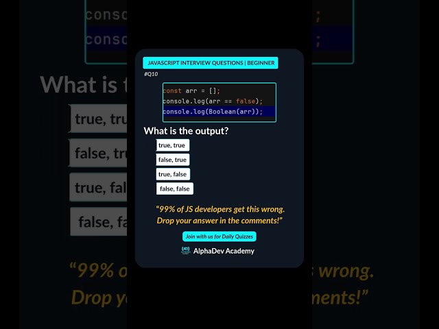 JavaScript Interview questions #10 #alphadevacademy #webdevelopment #javascript #mernstack #reactjs