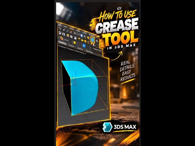 How to Use the Crease Tool in 3ds Max | Easy Hard-Surface Modeling Tutorial #shortvideo #3dsmax #3d