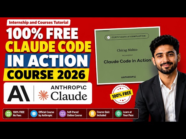 100% FREE Claude Code in Action Course 2026 | Anthropic AI Coding Tutorial #claudecode