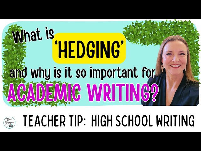 What is HEDGING and why is it so important for academic writing like essays?!