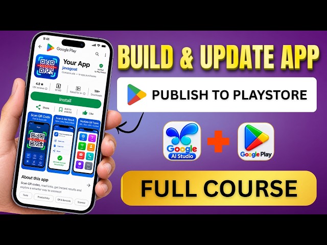 Build, Update & Publish Android App to Google Play Store (Full Course) Hindi 2026