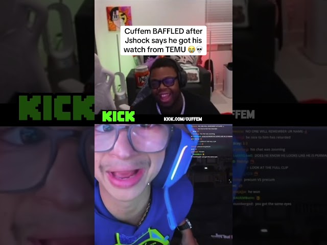 Cuffem BAFFLED afterJshock says he got his watch from TEMU 😭💀#cuffem #jshock