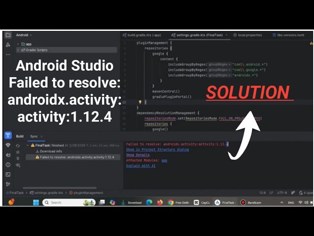 Android Studio Failed to resolve:androidx.activity:activity:1.12.4