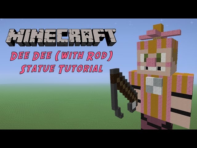Minecraft Tutorial: Dee Dee w/ Fishing Rod (FNAF World) Statue