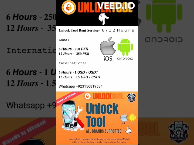 Unlock Tool Rent Service - Only 1 USD or 250 PKR