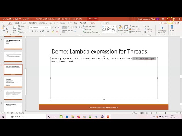 3: Lambda Thread Creation
