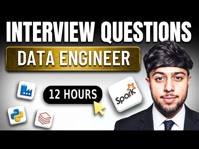 Data Engineer Interview Questions By Ansh Lamba (12 Hours) | PySpark, Databricks, Azure Data Factory