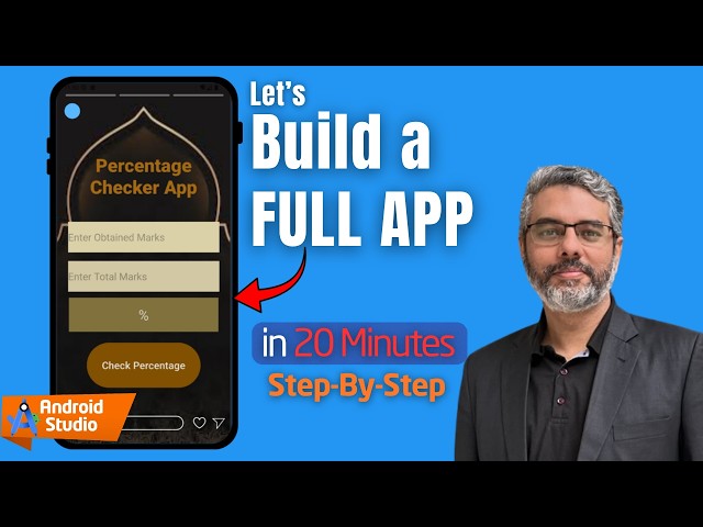 Android App Project-8 - Percentage Checker App from Scratch | Android Studio Full Course 2026