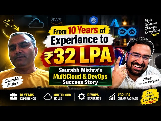 From 10 Years of Experience to ₹32 LPA   Saurabh Mishra’s MultiCloud & DevOps Success Story