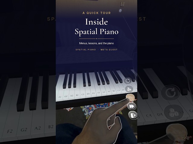 The Menu That Lives on Your Palm #shorts  #mixedreality #metaquest #metaquest3 #pianotutorial