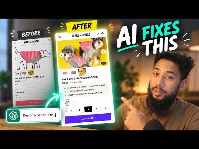 How I Use AI to Design Ecommerce PDPs Faster | One prompt claude design