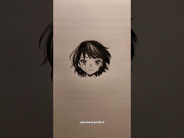 Easy way to draw anime girl ✨ #drawing #art #sketch #tutorial #howtodraw #anime #artist #shorts