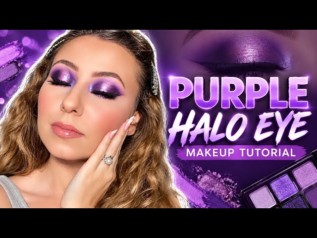 💜 PURPLE HALO EYE MAKEUP TUTORIAL | Easy Glam Purple Smokey Eye Step by Step