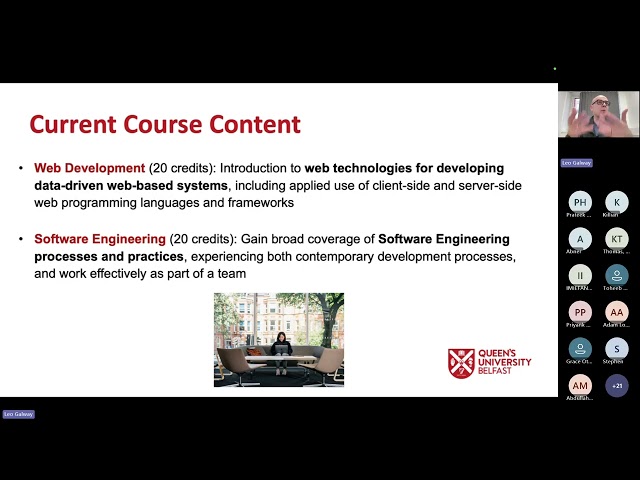 MSc Software Development  Information Session  Queen's University Belfast