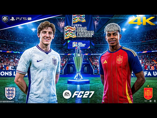 FC 27 - England vs. Spain - UEFA Nations League Full Match Gameplay | PS5™ Pro [4K60]