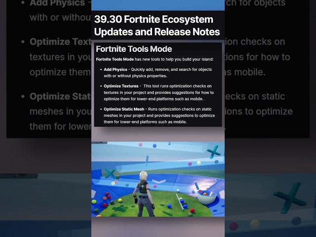 Fortnite Creative + UEFN Update v39.30! #fortnite #uefn