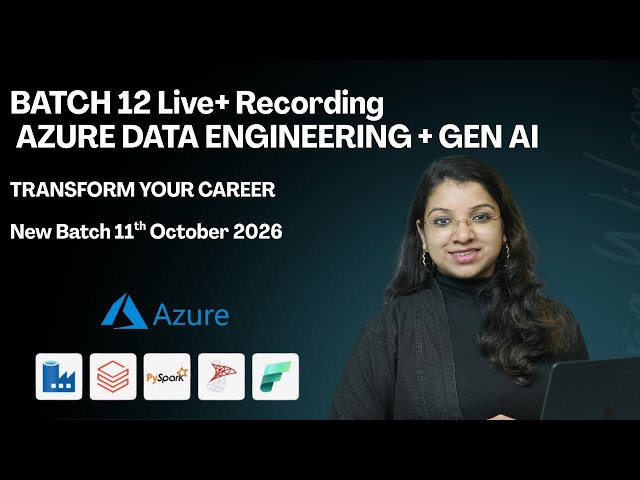 Azure Data Engineering New Course 11th October 2026