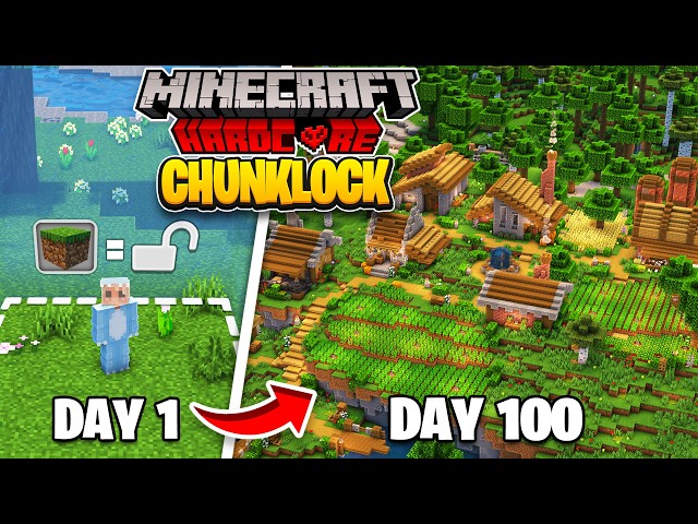 I Spent 100 Days in CHUNKLOCK in Minecraft Hardcore
